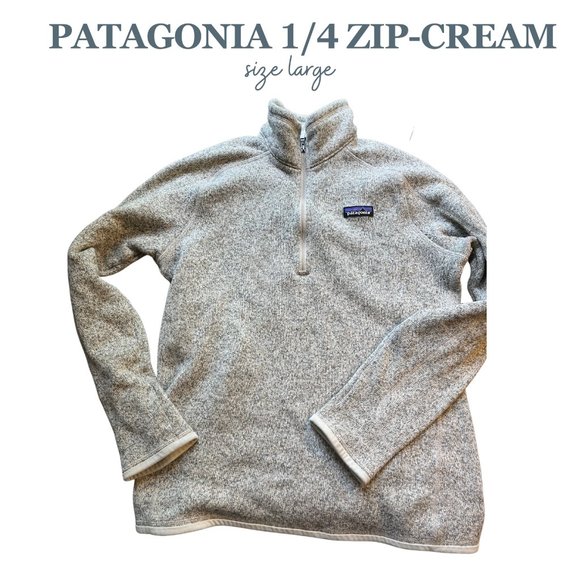 PATAGONIA CREAM COLORED QUARTER ZIP - Picture 1 of 2